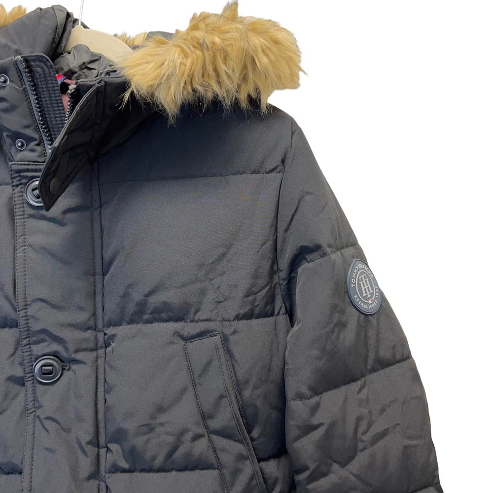 Tommy Hilfiger Long Snorkel Coat in Black - Picture 5 of 8